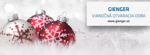 Vianočná otváracia doba gienger