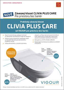 Závesný klozet CLIVIA PLUS CARE